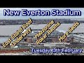 New Everton Stadium - Bramley Moore Dock - 13th February - East Stand Roof Underway - #toffees #efc