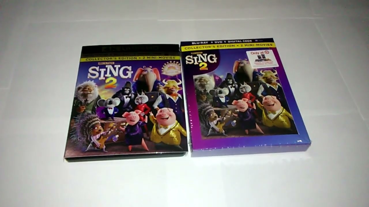 Sing 2 4K UltraHD Blu-Ray & Target-Exclusive Blu-Ray Unboxing