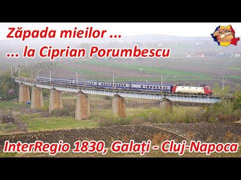 [4K] Zapada mieilor si InterRegio 1830, Galati - Cluj Napoca, la Ciprian Porumbescu [aprilie, 2022]