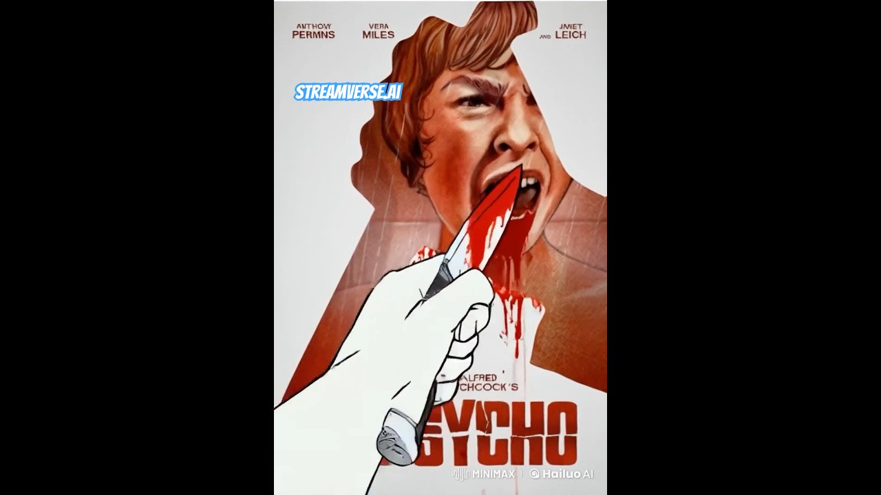 “Psycho” Moving Movie Poster! Please subscribe and like! Thank you!