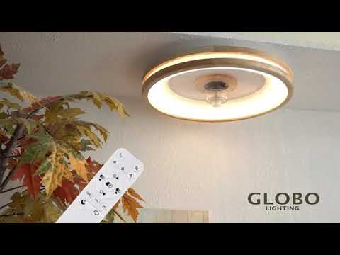 Globo 03650 - LED Stropní svítidlo s ventilátorem GATIAN LED/30W/230V hnědá + DO