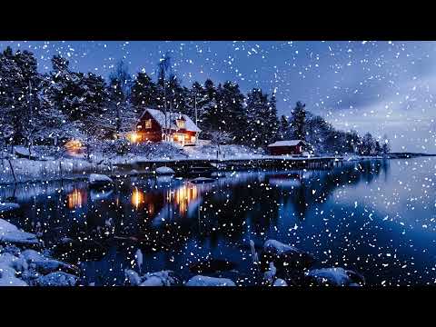 The noise of a snow blizzard against the backdrop of a cozy cabin asleep child - 8 hours