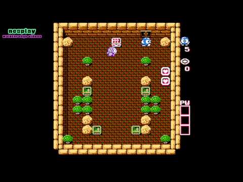 Adventures of Lolo Walkthrough [Floor 2-1]