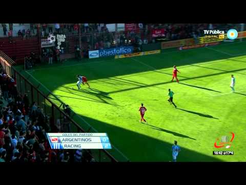 GOLES - ARGENTINOS 0 RACING 2 - FECHA 2 (12 08 2012)