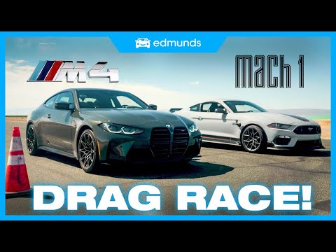 Drag Race! Ford Mustang vs. BMW M4 | V8 vs. Turbo I6 | Price, 0-60, Performance & More