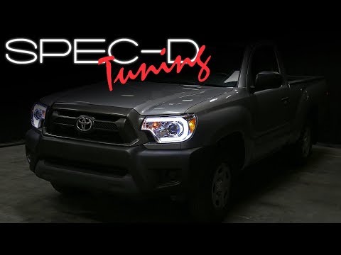 SPECDTUNING INSTALLATION VIDEO: 2012-2015 TOYOTA TACOMA PROJECTOR HEADLIGHTS
