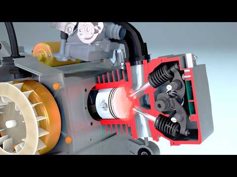 Operation of the fuel system of a four-stroke scooter.