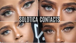 The Best Colored Contacts For Dark Eyes Solotica Try On Haul | Mel, Ocre, Crystal, Graphite, Quartz
