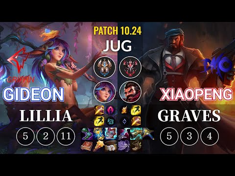 GRF GIDEON Lillia vs DMO Xiaopeng Graves Jungle - KR Patch 10.24