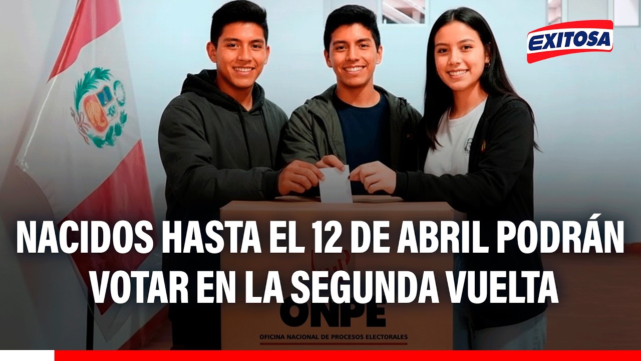🔴🔵Ciudadanos nacidos hasta el 12 de abril del 2026 están habilitados para votar en la segunda vuelta