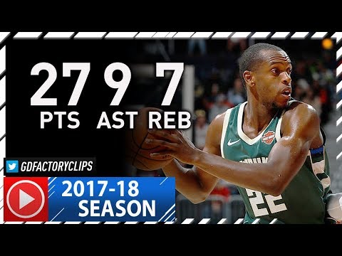 Khris Middleton Full Highlights vs Hawks (2017.10.29) - 27 Pts, 9 Ast, 7 Reb