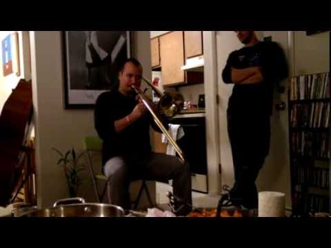 Professor Dease playing on Slide Hampton mouthpiece