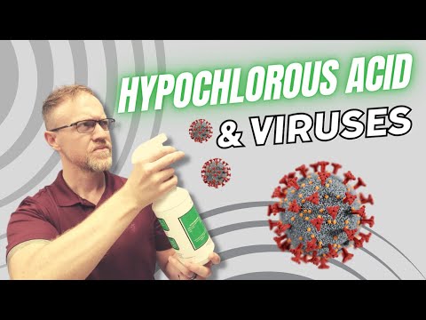 How does hypochlorous acid kill viruses?