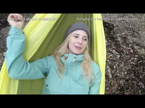 24 Swinging in a hammock by Lake Motosuko