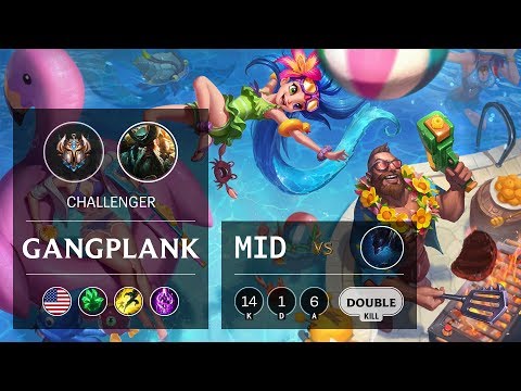 Gangplank Mid vs Nocturne - NA Challenger Patch 9.8