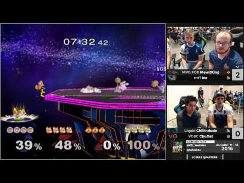 SSC16 - Chudat + Chillindude vs Ice + Mew2King - Losers Quarters
