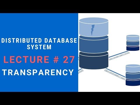Transparency in Distributed Database System Lecture 27