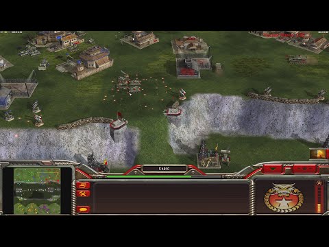 CHINA Nuke $10k - Command & Conquer Generals Zero Hour - 4 vs 4 HARD NUKE Gameplay
