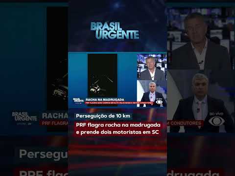 PRF flagra racha na madrugada e prende dois motoristas em SC