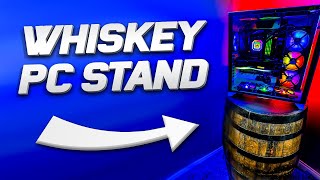 I turned a Whiskey Barrel into a PC Stand