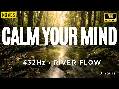🌲 Peaceful River Sounds + 432Hz Healing Frequencies | Relax & Sleep (8 Hours)