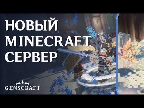 Обложка видео-обзора для сервера Геншин - GENSCRAFT