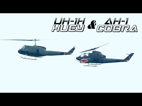 Vietnam Helicopters UH-1H Huey and AH-1 Cobra 2019 Oregon Airshow (3D Binaural Audio)🎧