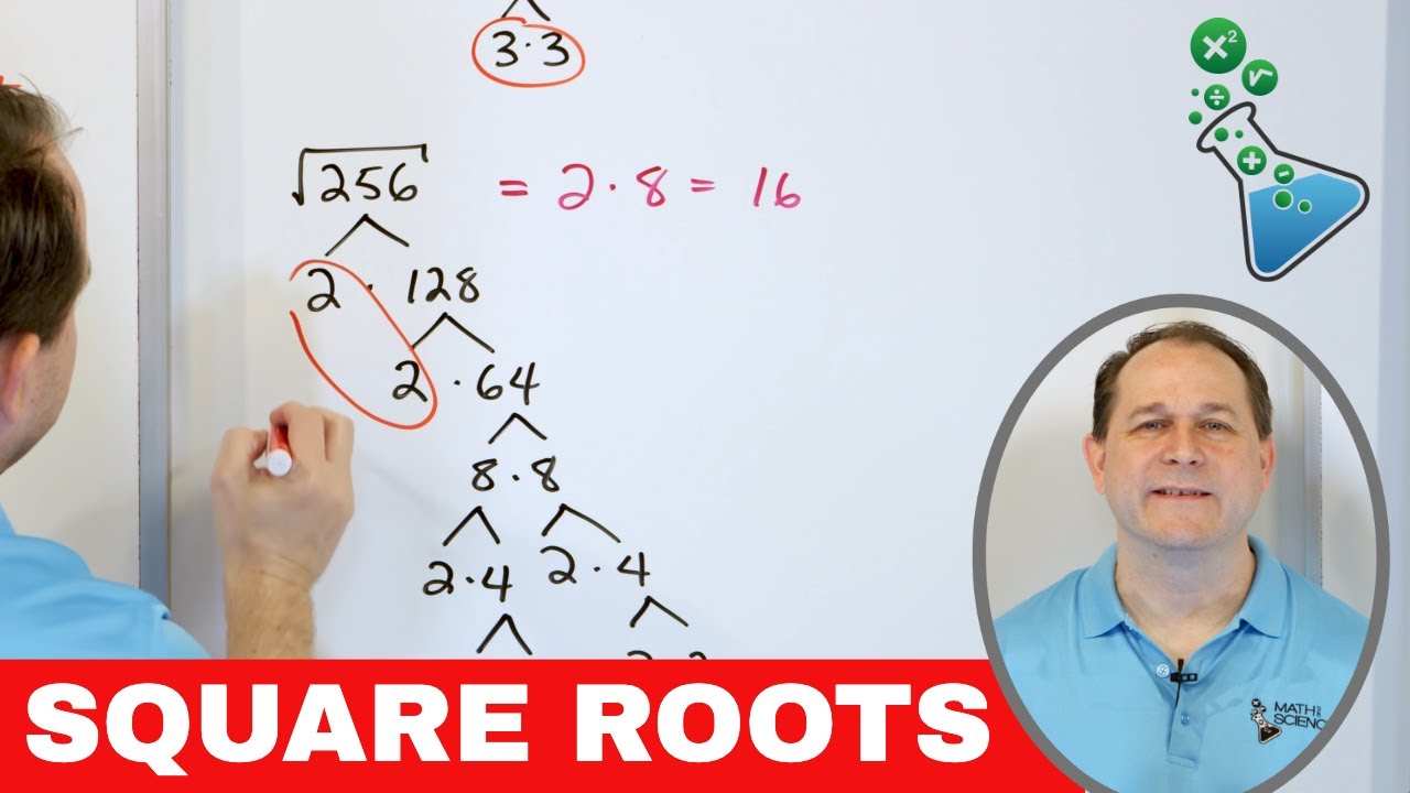 01 - Simplify Square Roots with Factor Trees in Algebra (Radical Expressions), Part 1