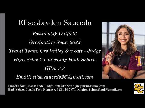 Elise Saucedo Softball Skills Video - 2023 Outfield