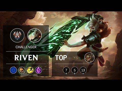 Riven Top vs Renekton - EUW Challenger Patch 9.17