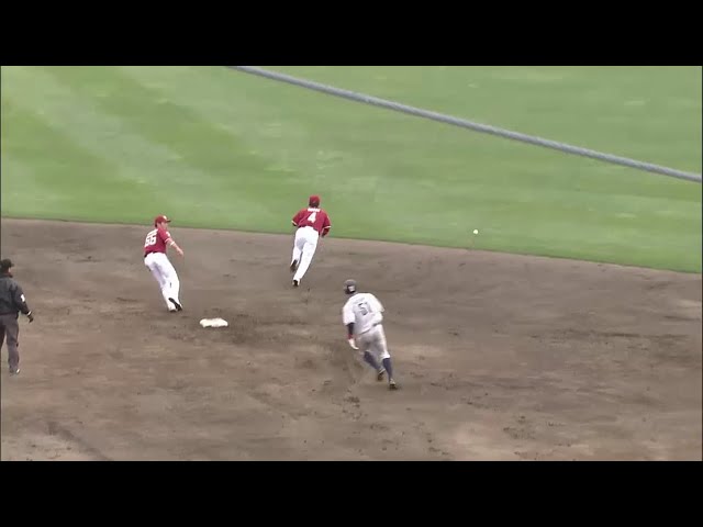 9回表 イーグルス後藤が痛恨のタイムリーエラー!! イーグルス守備陣は3失策と崩壊… 2014/5/17 E-L