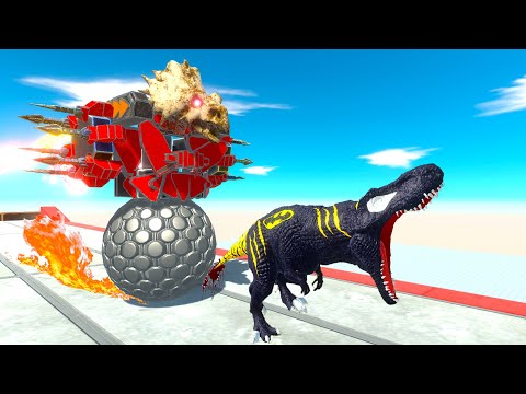 DEADLY SPHERE CRUSHES EVERY DINOSAUR - Animal Revolt Battle Simulator