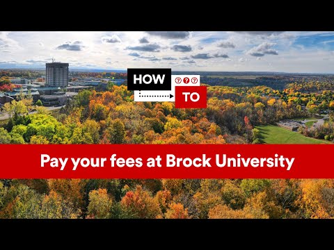 How to pay your fees at Brock University