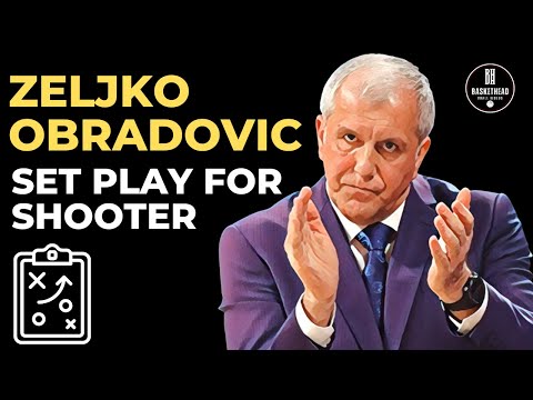 Zeljko Obradovic — Partizan — Set play for shooter