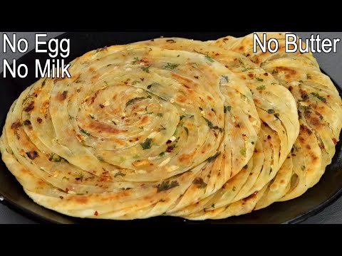 15 Minutes Chili Garlic Paratha Recipe | Easy Lachha paratha | Garlic Flatbread