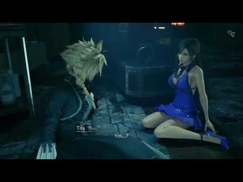 FINAL FANTASY 7 REMAKE : Funny Moments, Tifa's reaction sees Cloud's dress