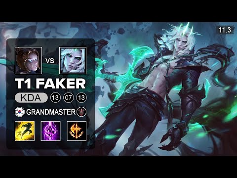 T1 Faker Viego Mid vs Orianna - KR Grandmaster Patch 11.3
