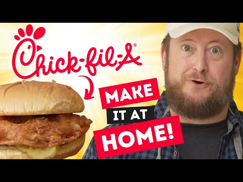 Chick-Fil-A Fried Chicken Sandwich - Cook it at Home! with “Founder” S. Truett Cathy!