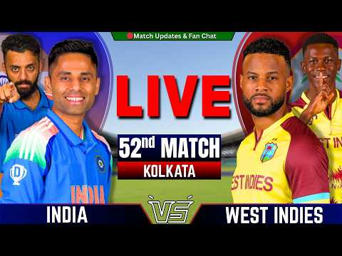 IND vs WI, 52th Match T20 World Cup | Live Cricket match Today | INDIA vs West Indies Live score