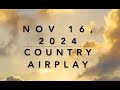 Billboard Top 60 Country Airplay Nov 16 2024
