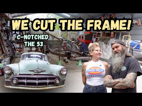 53 Chevy getting C-notched for Airride