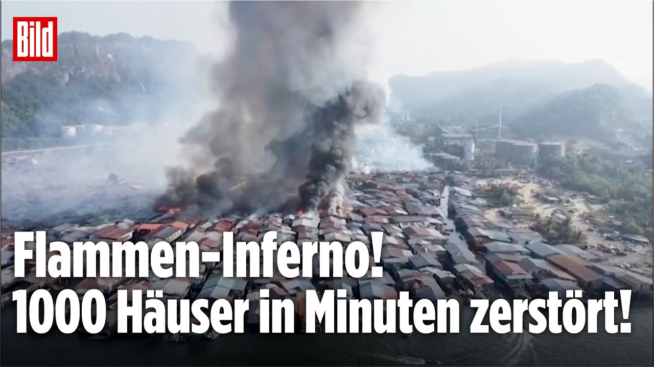 MALAYSIA: Brand zerstört Stelzendorf! 9.000 Menschen verlieren ihr Zuhause