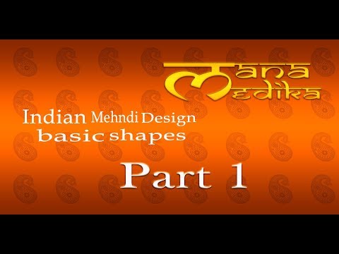 First Type Indian Mehndi Design || Basic Shapes || Part 1 || manamedika ||