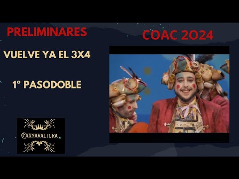 CLAVAI CLAVAITA - 1º PASODOBLE COMPARSA YA LLEGO EL 3X4 (CON LETRA) 2024 PRELIMINARES