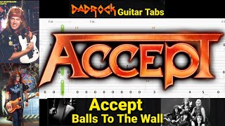 Balls To The Wall - Accept - Guitar + Bass TABS Lesson