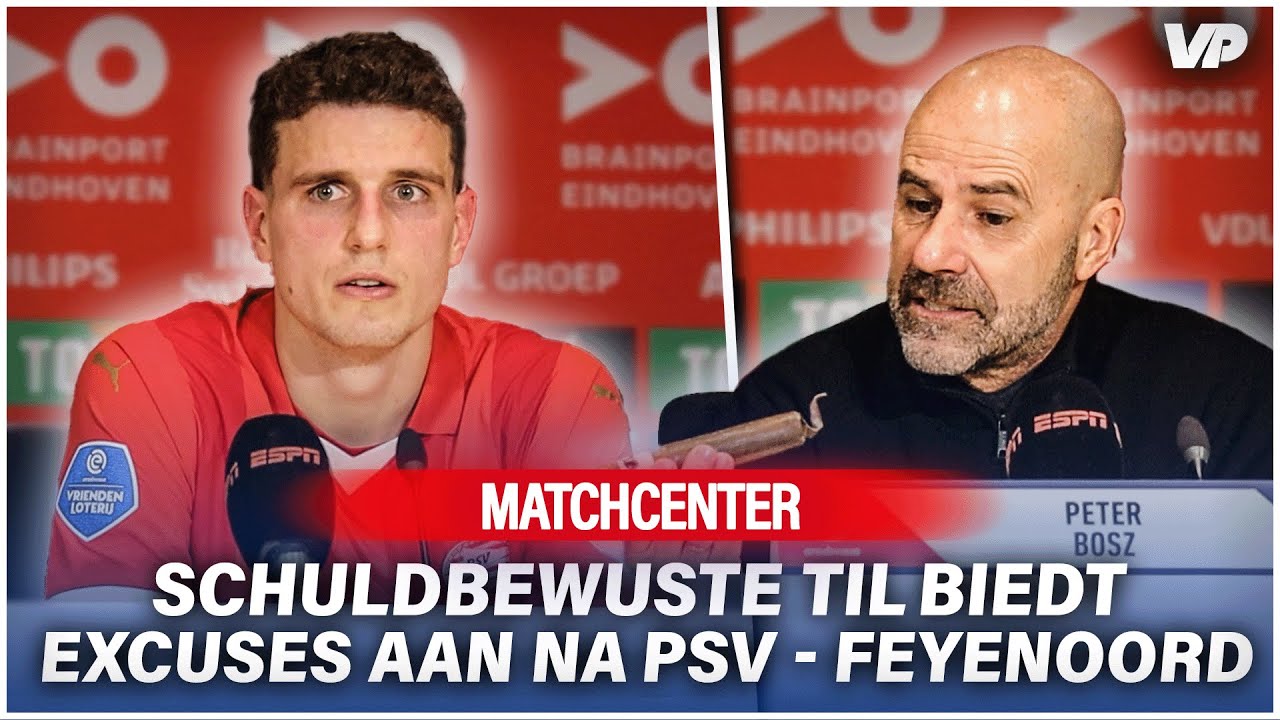 Thumbnail for article: Opmerkelijke momenten tijdens persconferentie PSV na topper tegen Feyenoord