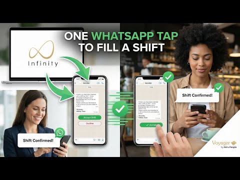 One WhatsApp tap to fill a shift with Voyager Infinity