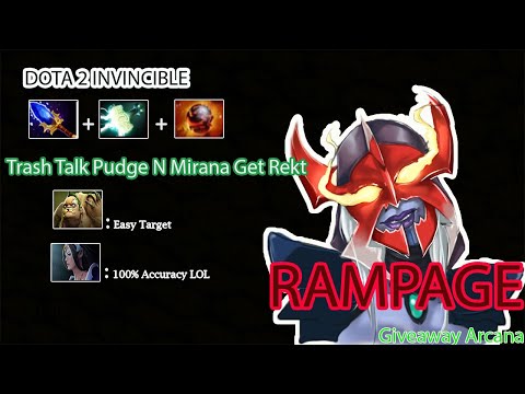 DOTA 2 INVINCIBLE #11 - Pudge Tr4sh Talk Got Deleted By Drow Ranger With RAMPAGE!!