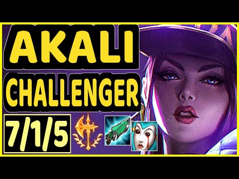 NAME (AKALI) - 7/1/5 KDA TOP CHALLENGER GAMEPLAY - BR