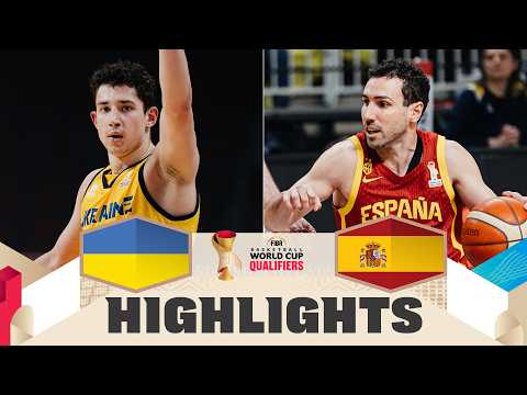 Ukraine 🇺🇦 v Spain 🇪🇸 | Highlights | FIBA Basketball World Cup 2027 European Qualifiers